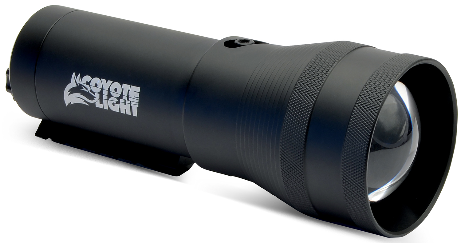 Black Coyote Light handheld spotlight with large lens