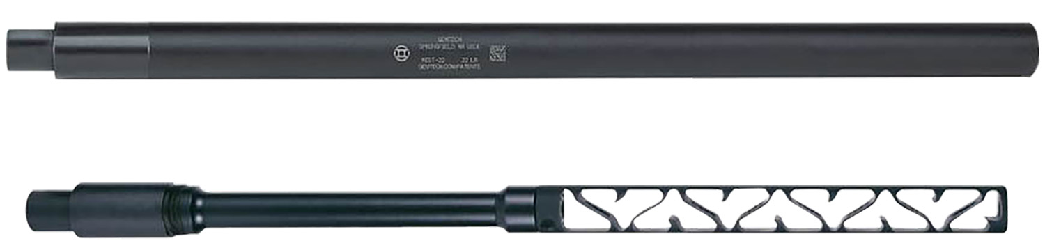 Two rifle barrels displayed side by side