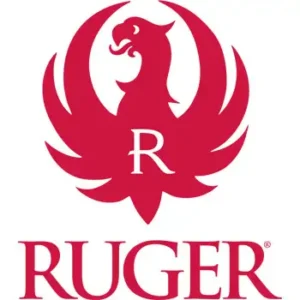 Ruger red phoenix logo with brand name