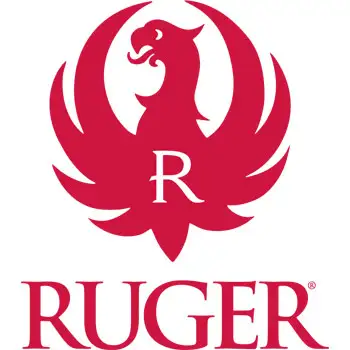 Ruger red phoenix logo with brand name