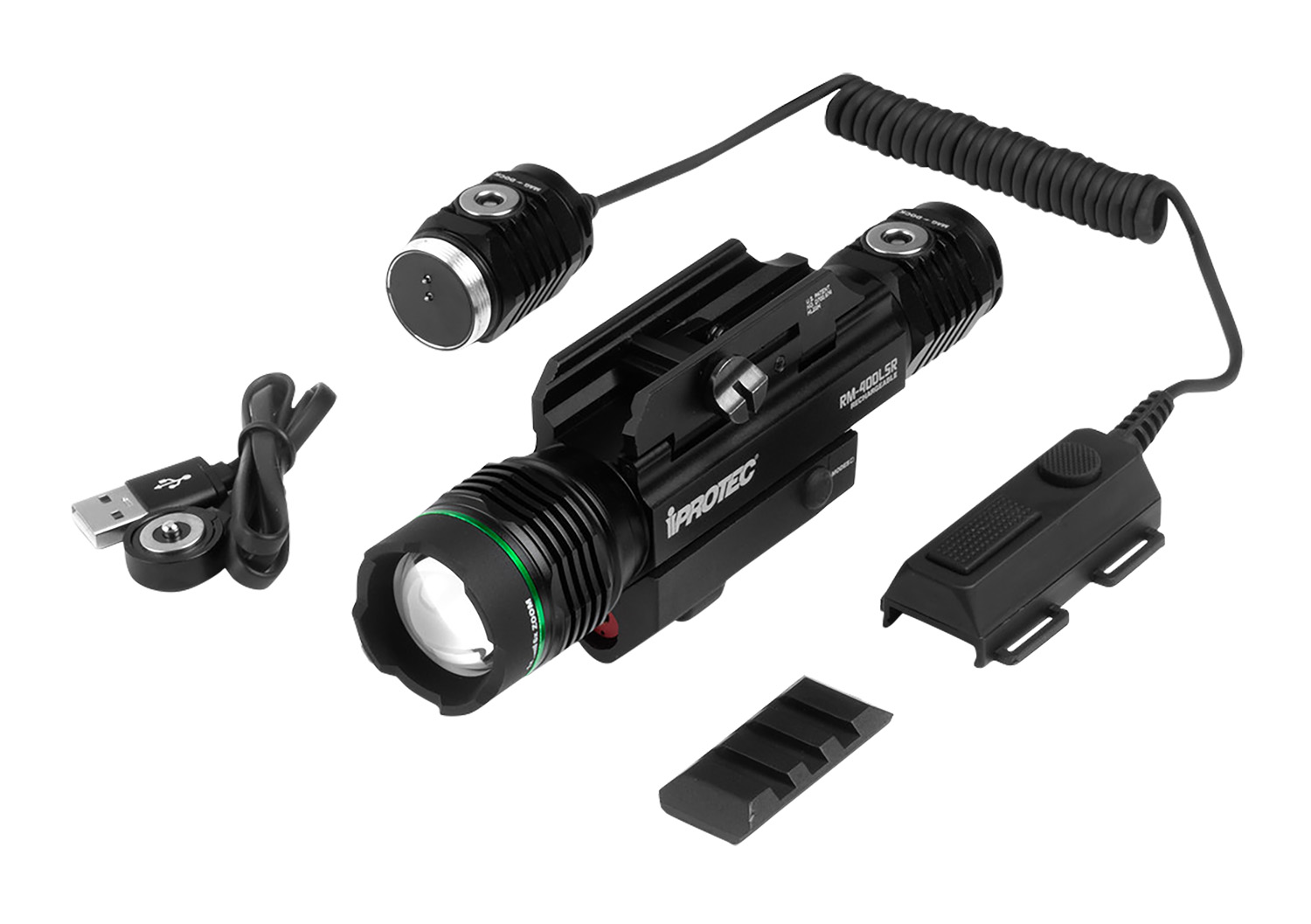 Tactical weapon flashlight kit with remote switch