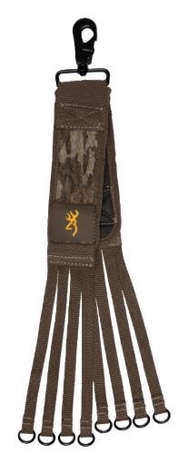 Brown camo multi-strap lanyard with rings