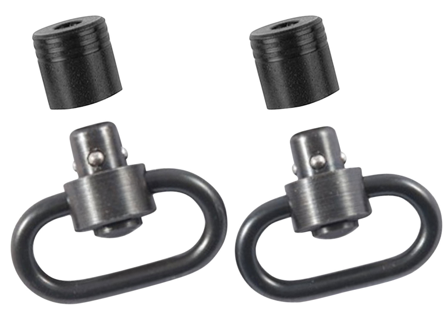 Pair of black quick-detach sling swivels