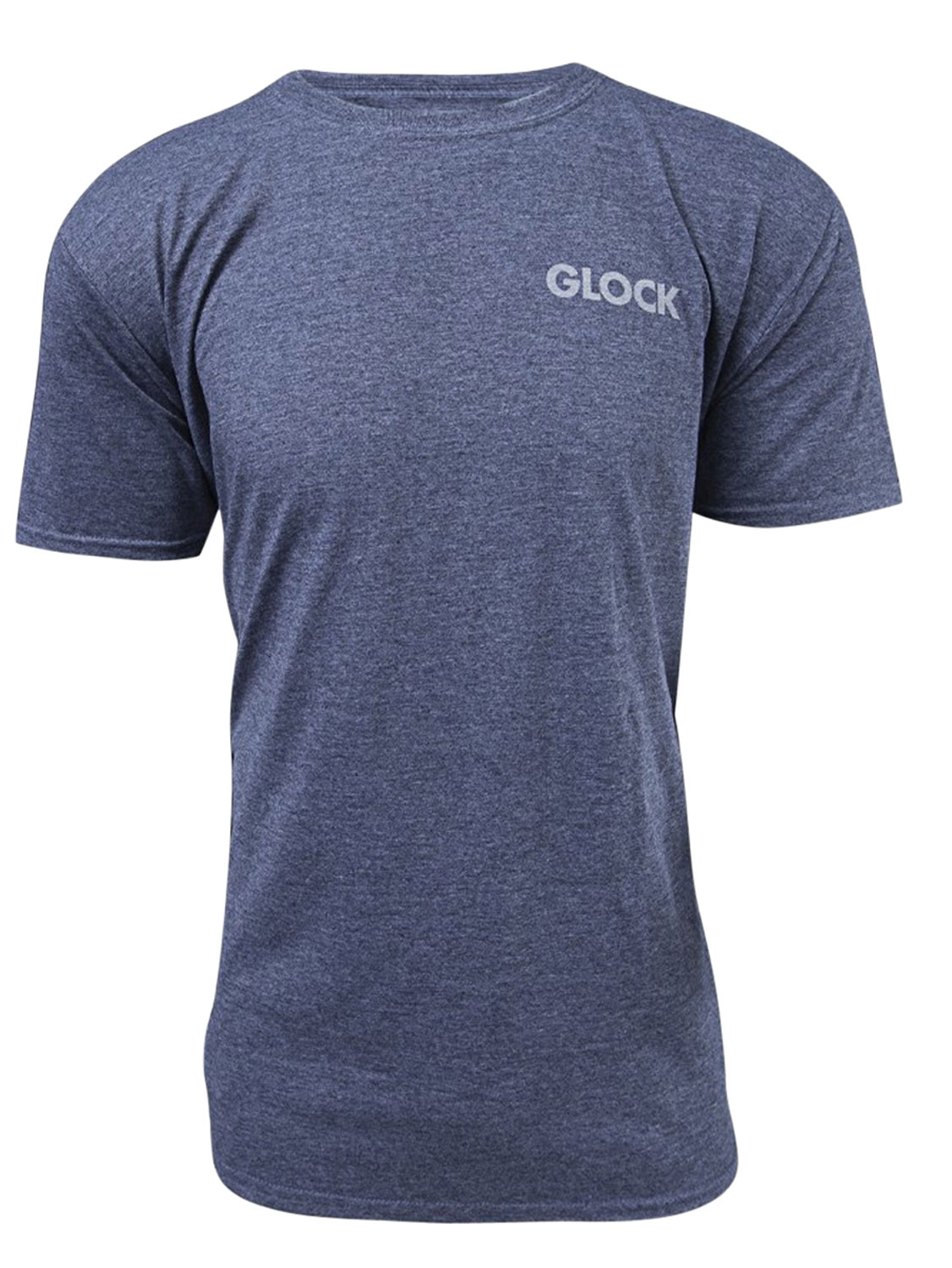 Blue heather T-shirt with Glock logo
