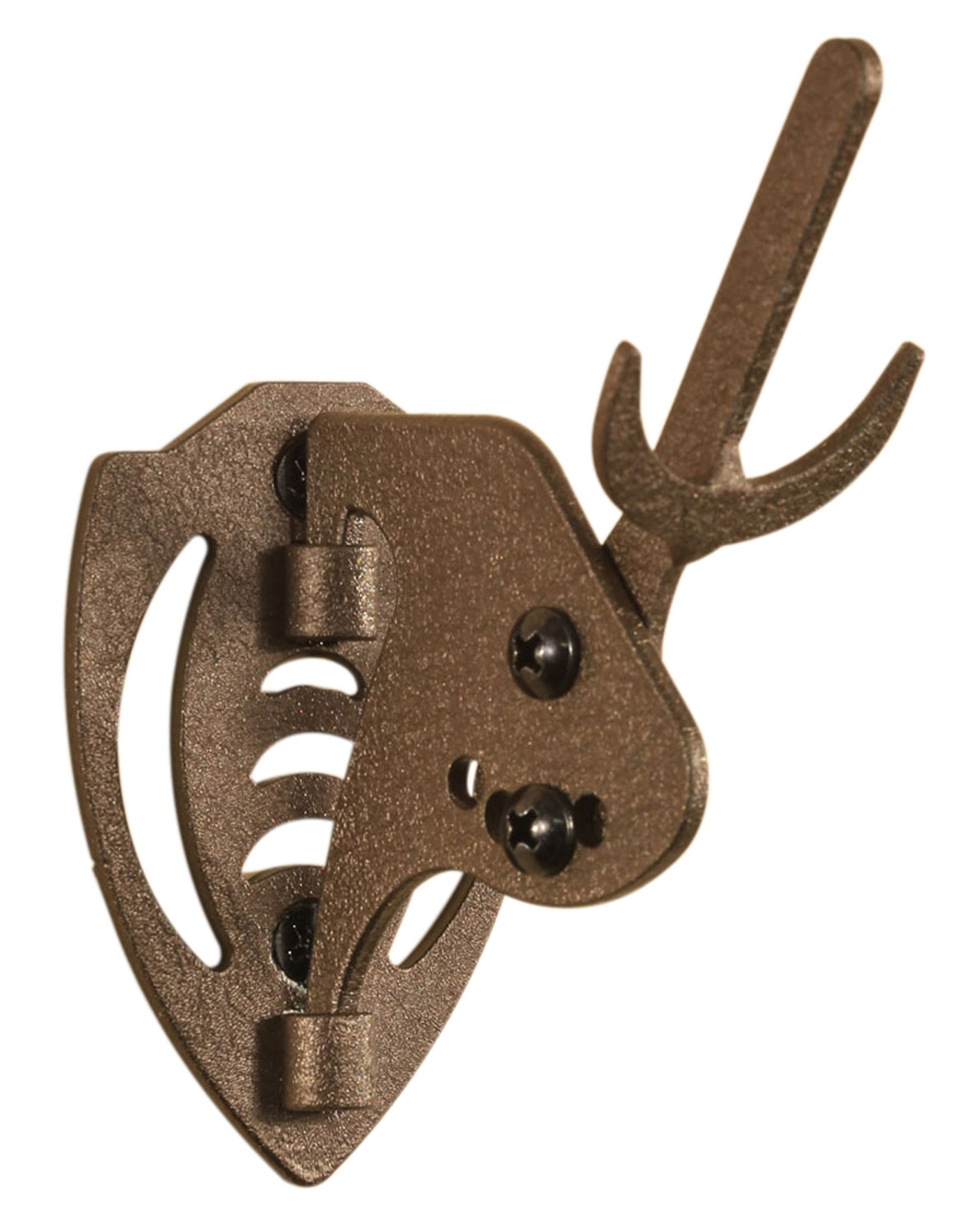 Bronze deer head wall hook with antlers
