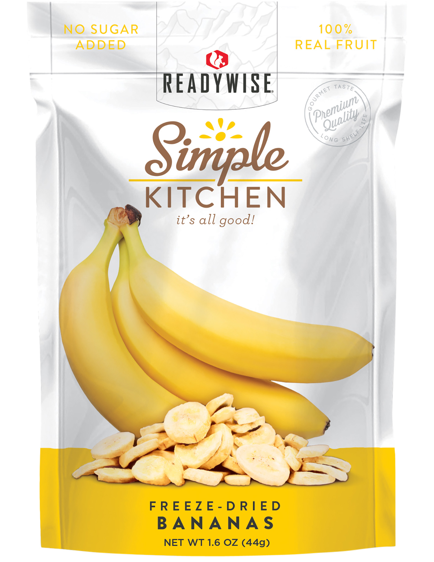 ReadyWise freeze-dried bananas snack package