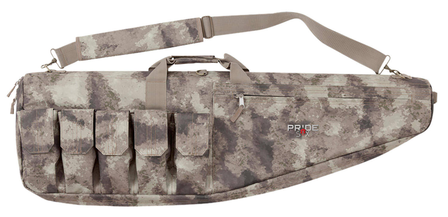 Camouflage tactical rifle case with shoulder strap