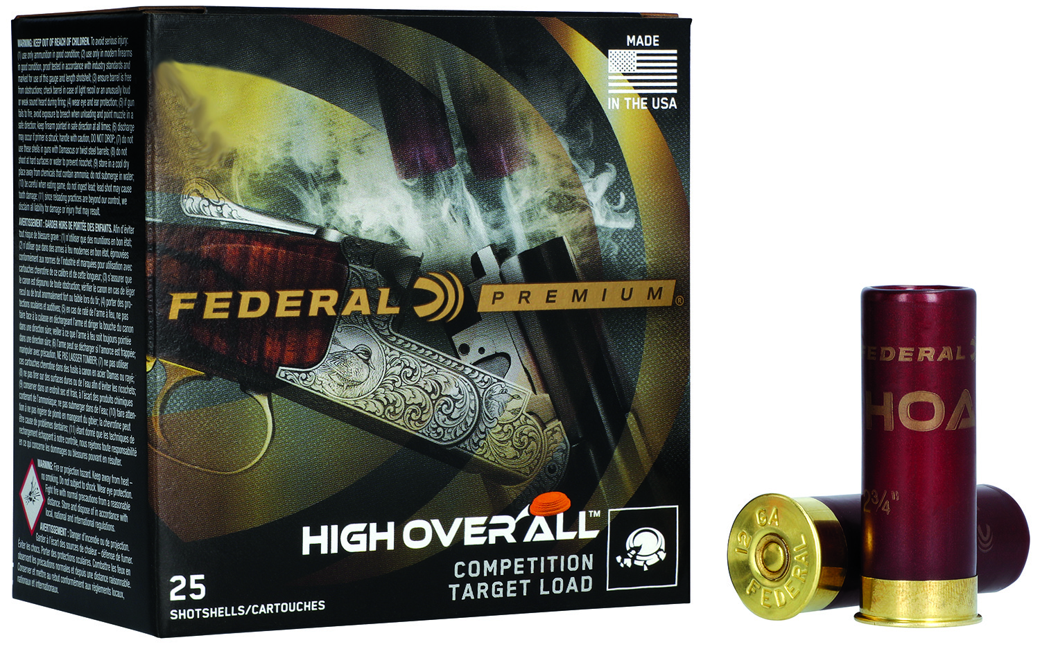 Federal Premium High Overall shotgun shells box and cartridges