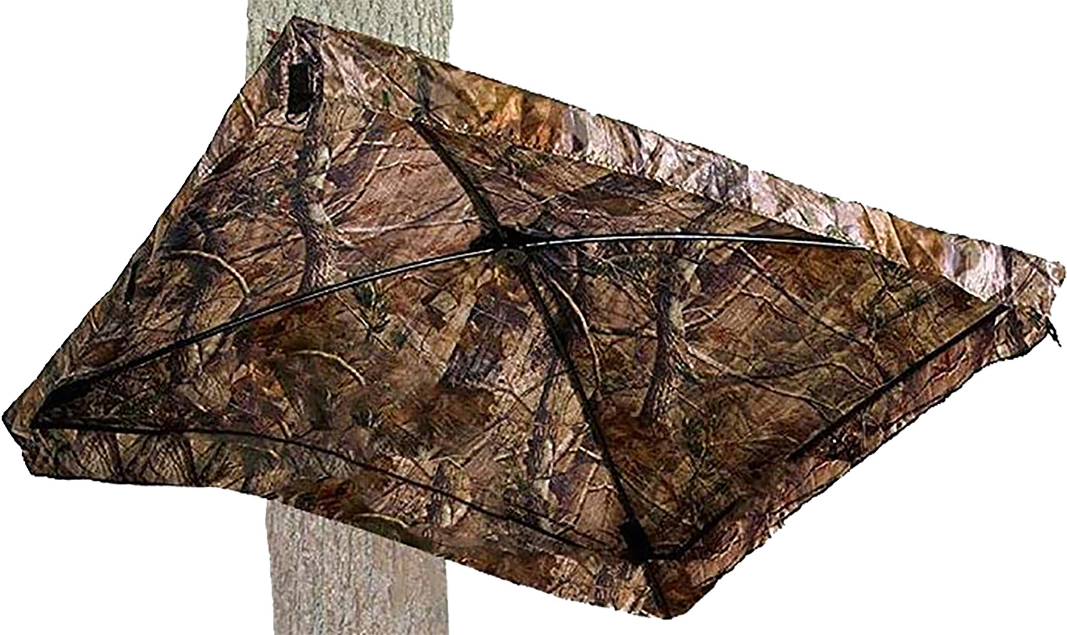 Camouflage tree-mounted hunting umbrella blind