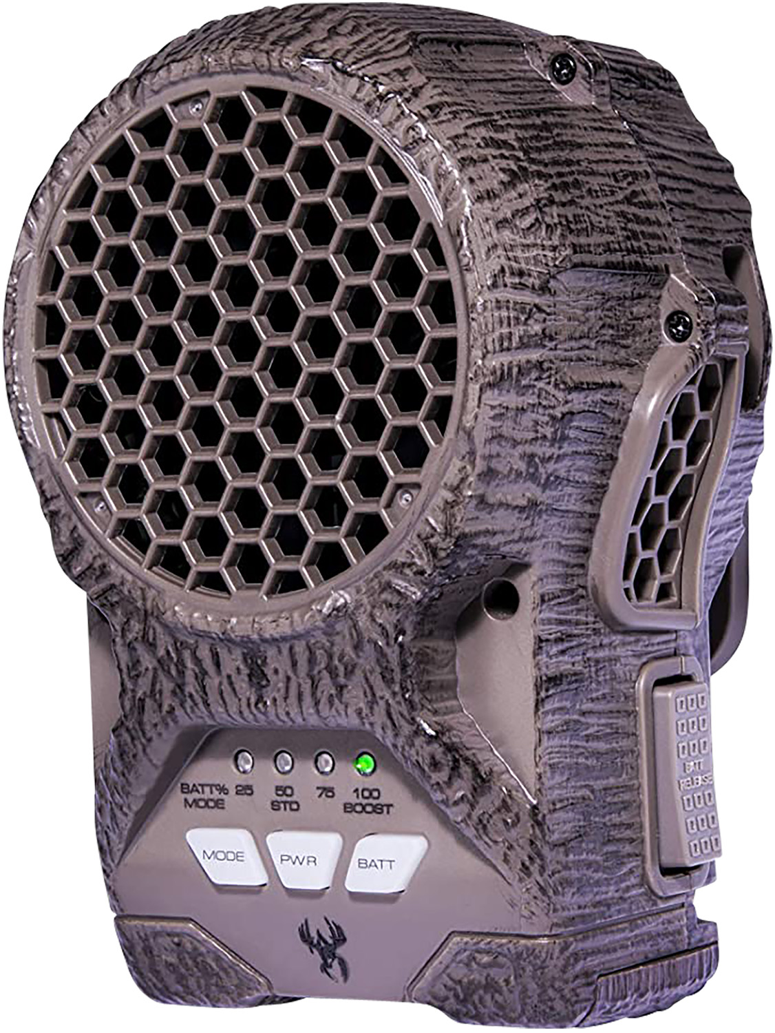 Camouflage portable Bluetooth speaker with honeycomb grille