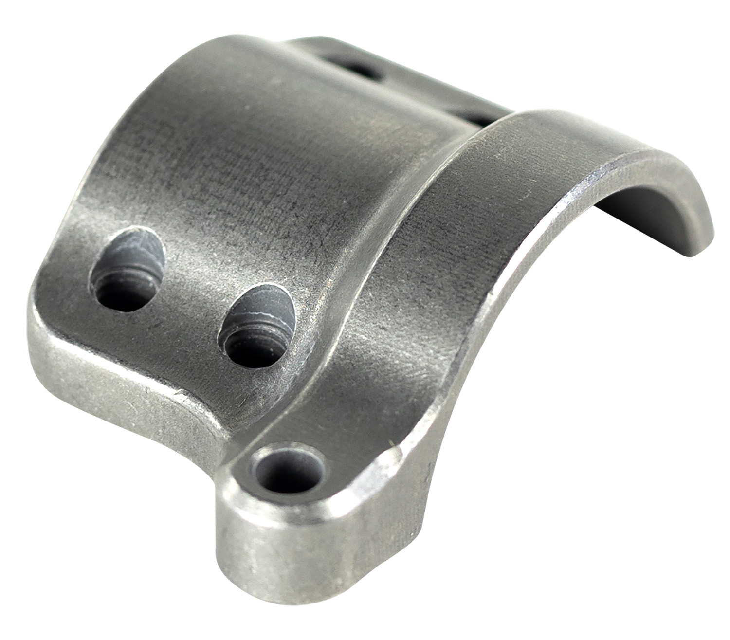 Machined metal clamp bracket with bolt holes