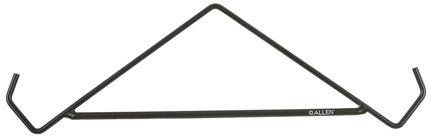 Black metal triangular bike storage rack with hooks