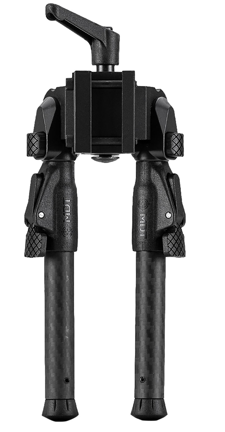 Black carbon fiber rifle bipod with mount