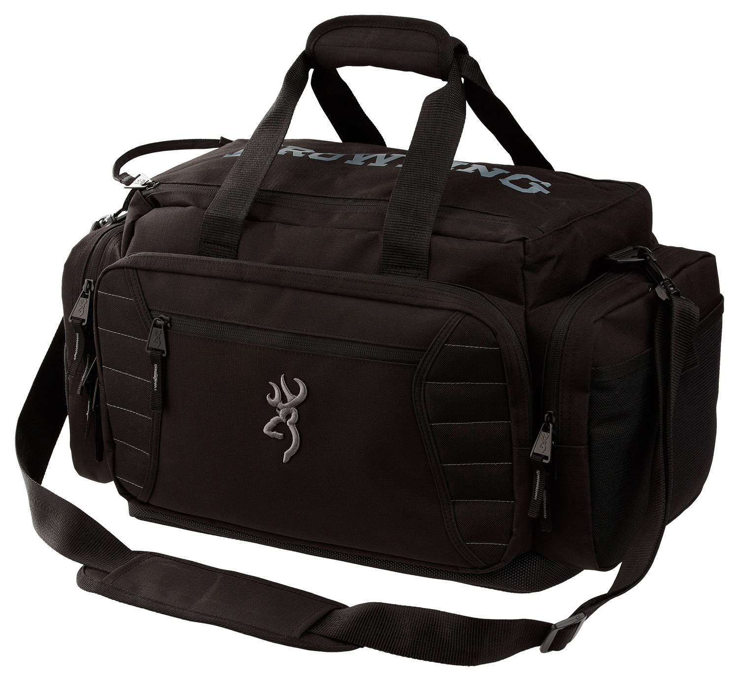 Black Browning duffel bag with shoulder strap