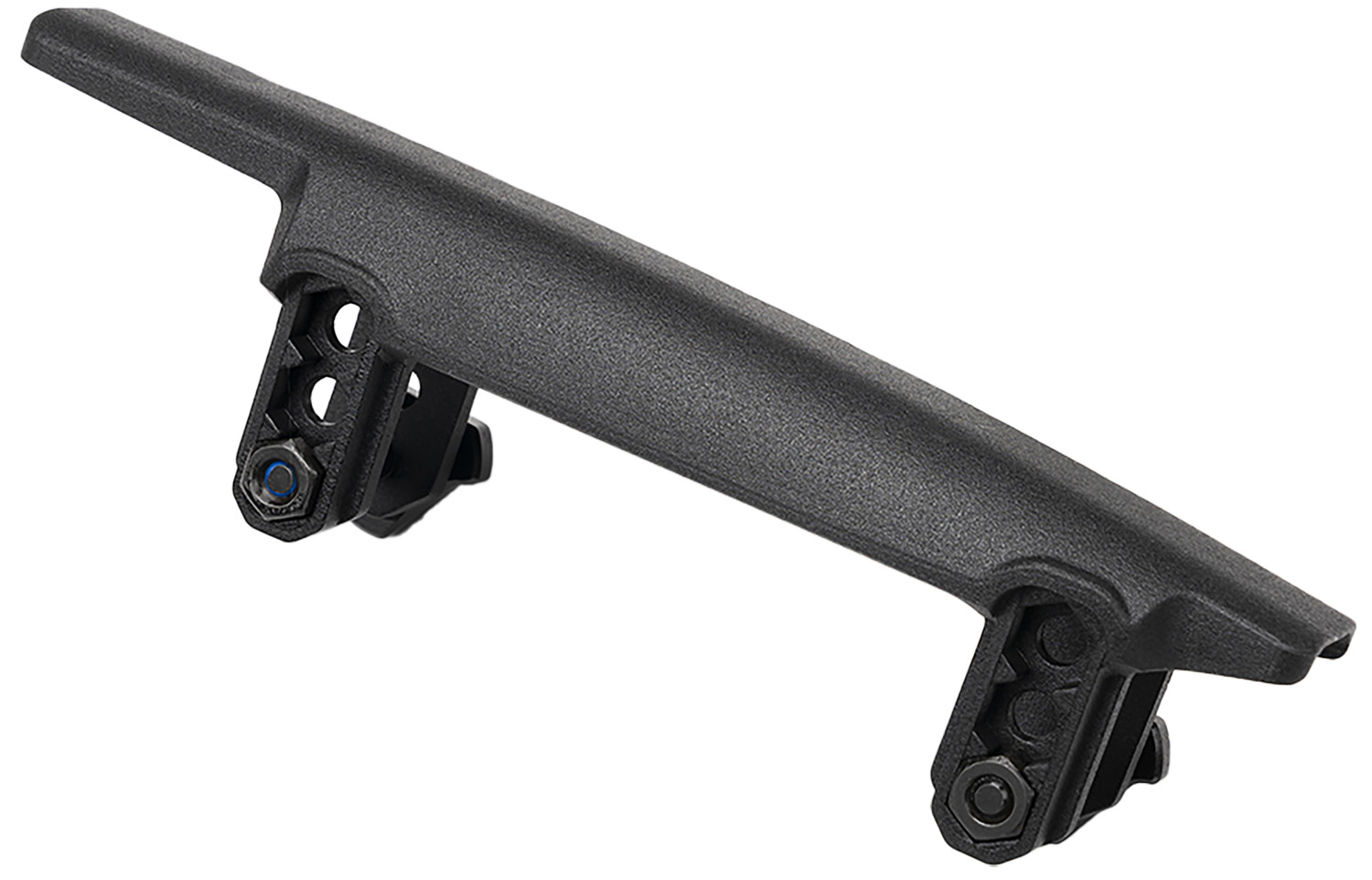 Black angled foregrip firearm accessory on white background