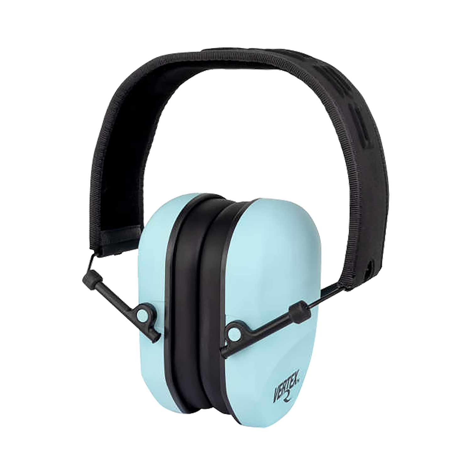 Light blue over-ear hearing protection earmuffs