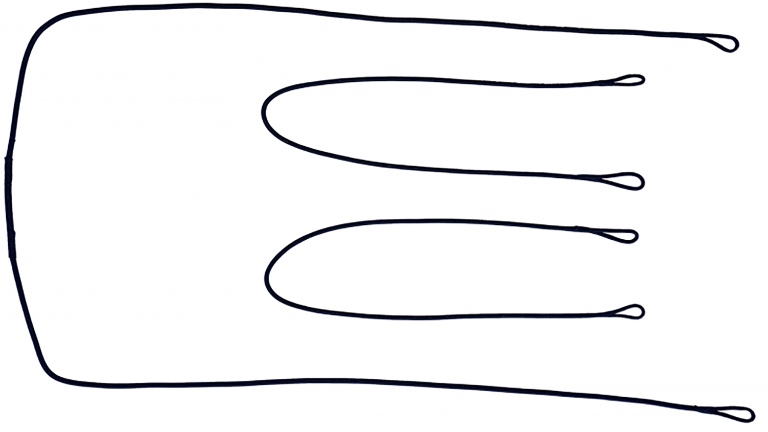Black serpentine wire heating element illustration