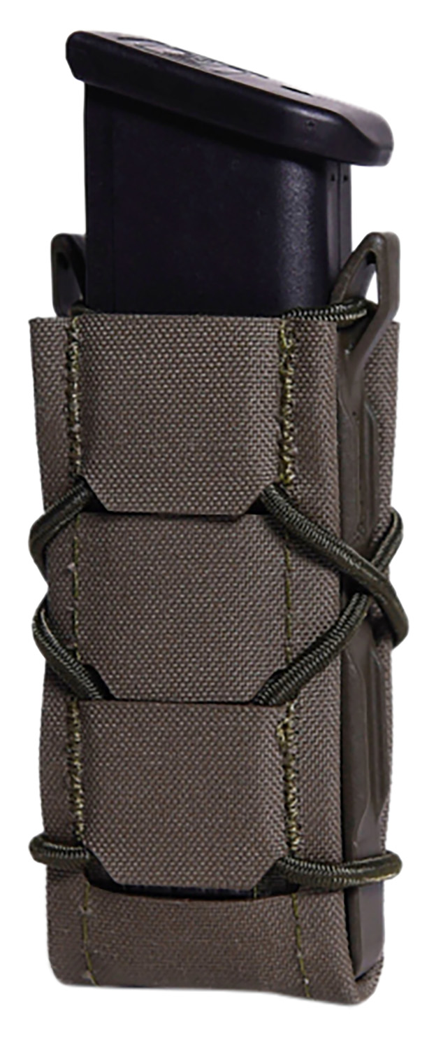 Pistol magazine in tactical fabric pouch