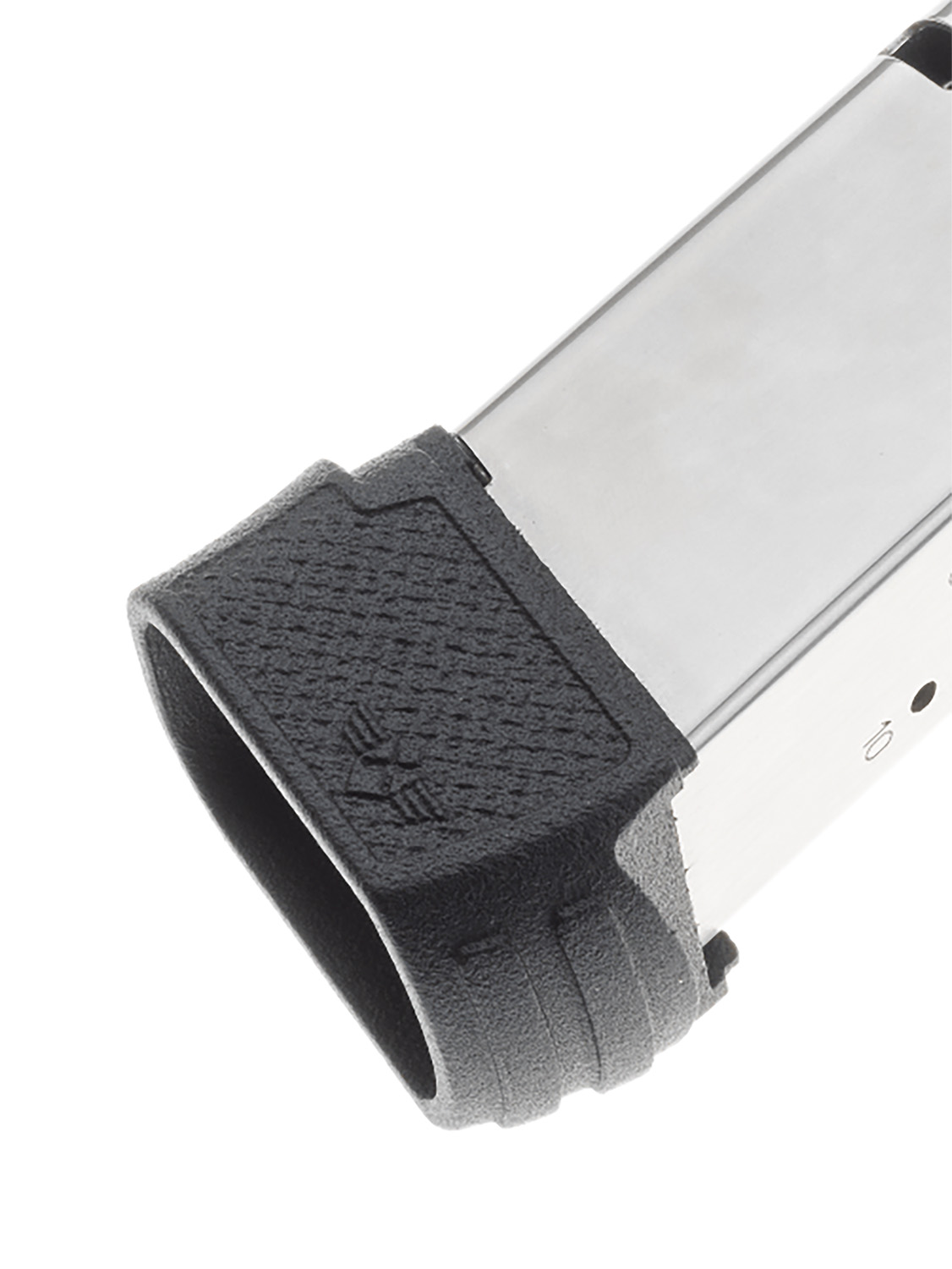 Close-up of stainless steel lighter handle end