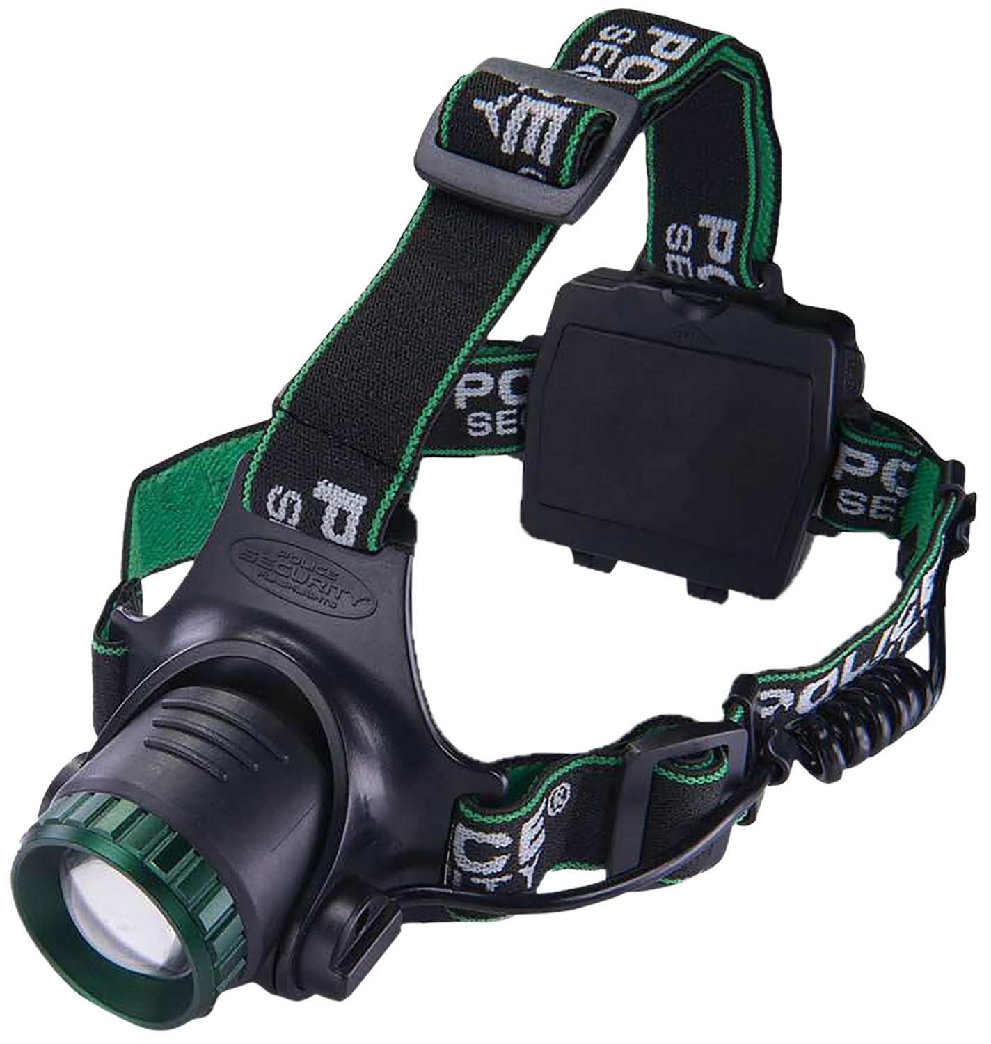 Adjustable LED headlamp with strap and battery pack