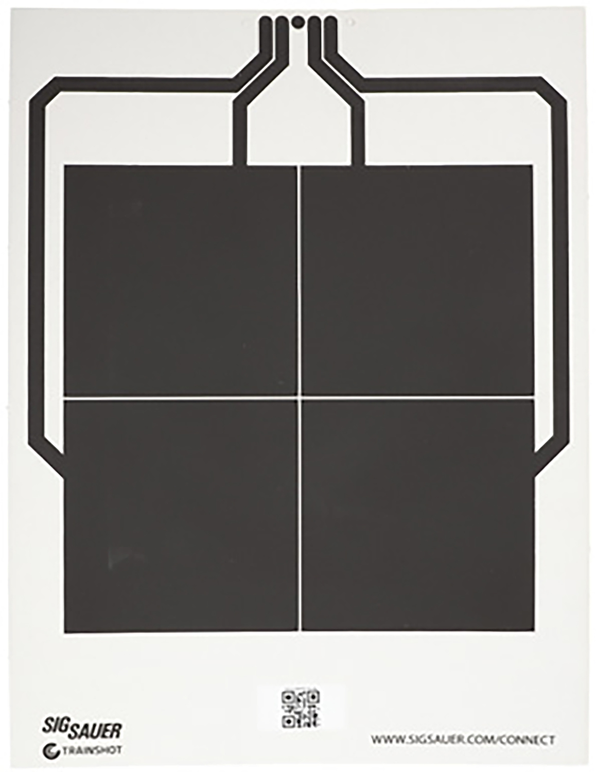 SIG Sauer shooting target with black squares