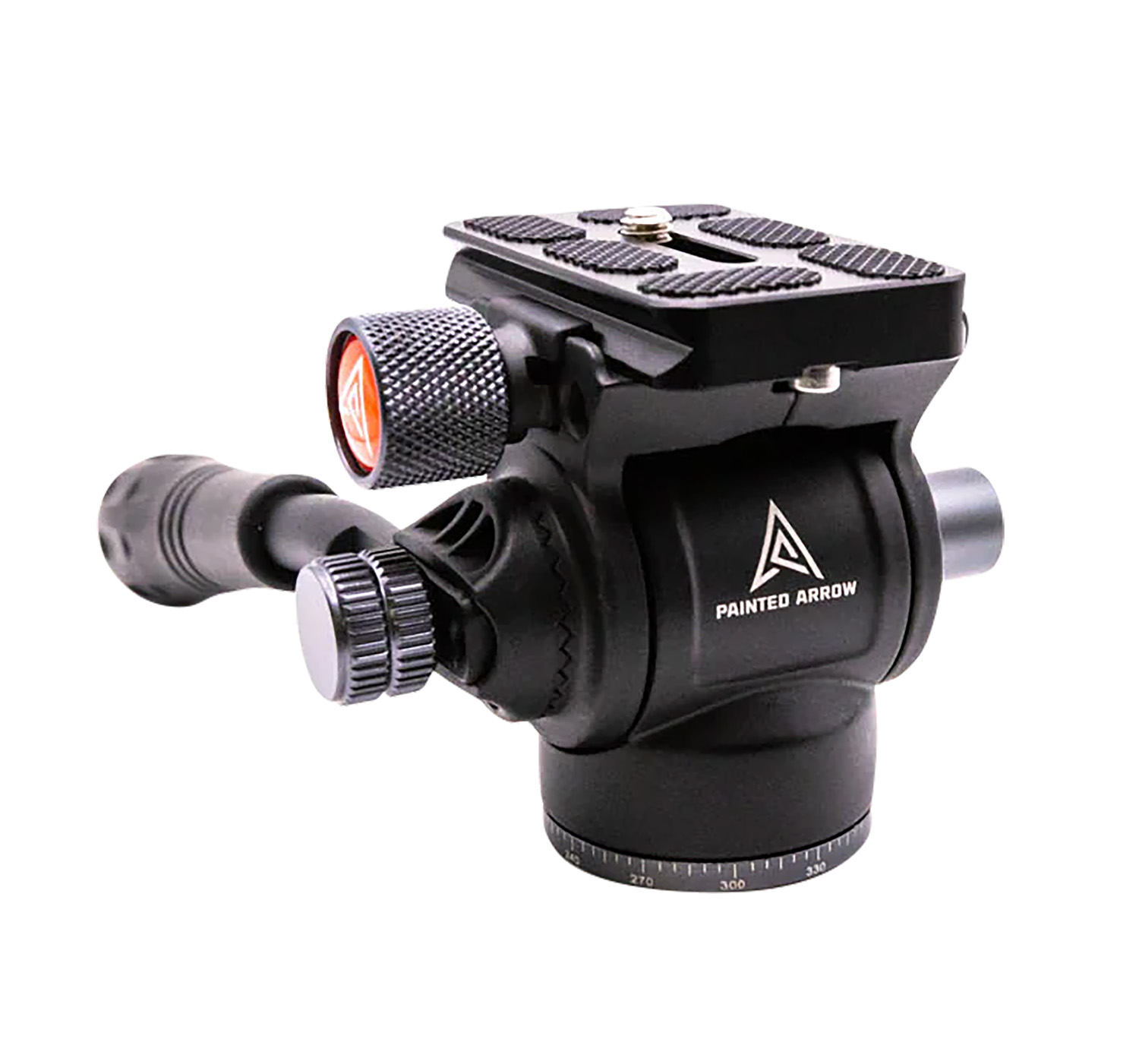 Painted Arrow tripod ball head with pan knob