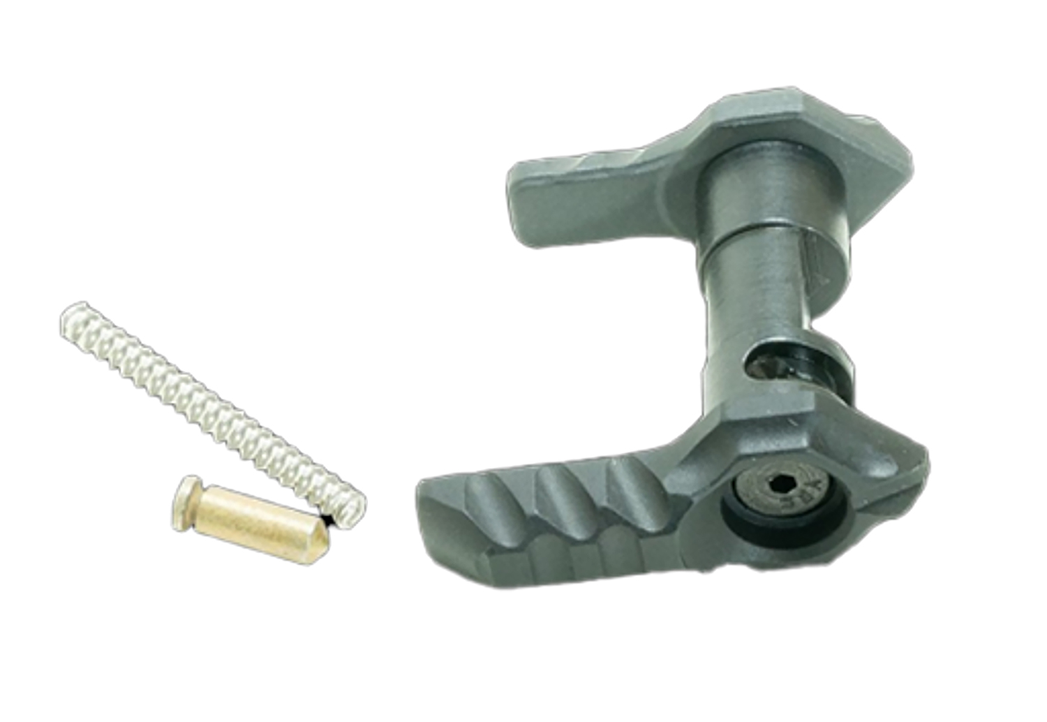 Metal clamp mechanism with screw and pin