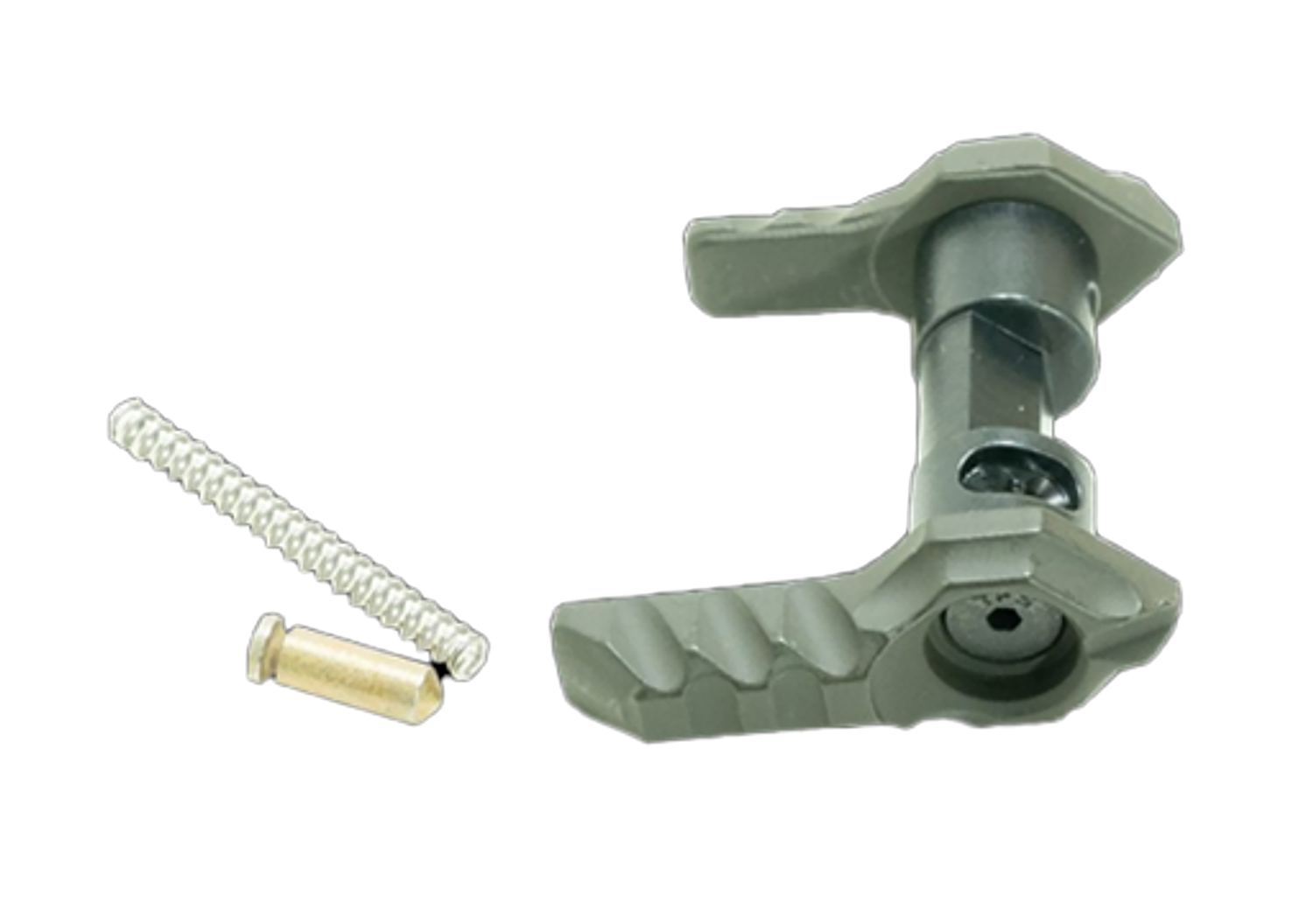 Green mounting clamp with screw and anchor