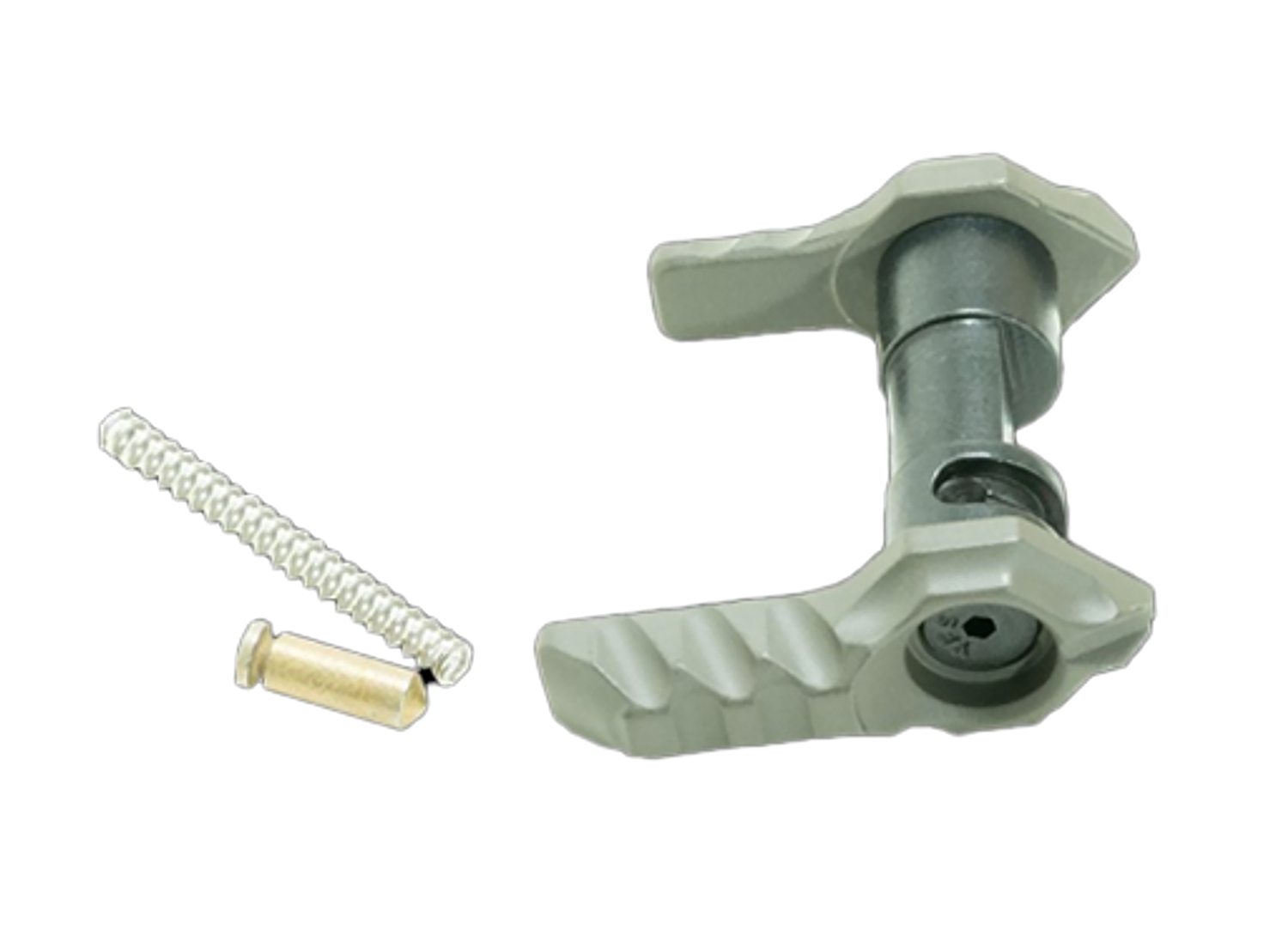 Green adjustable clamp with screw and insert