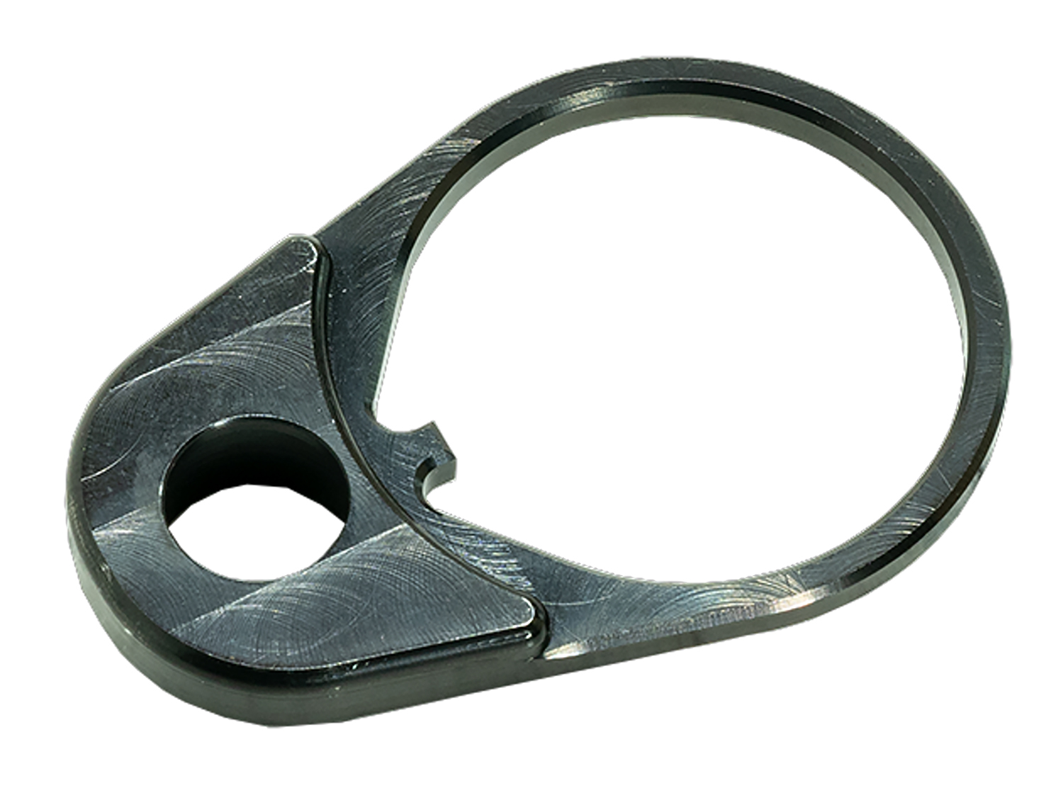 Metal firearm trigger guard with integrated loop