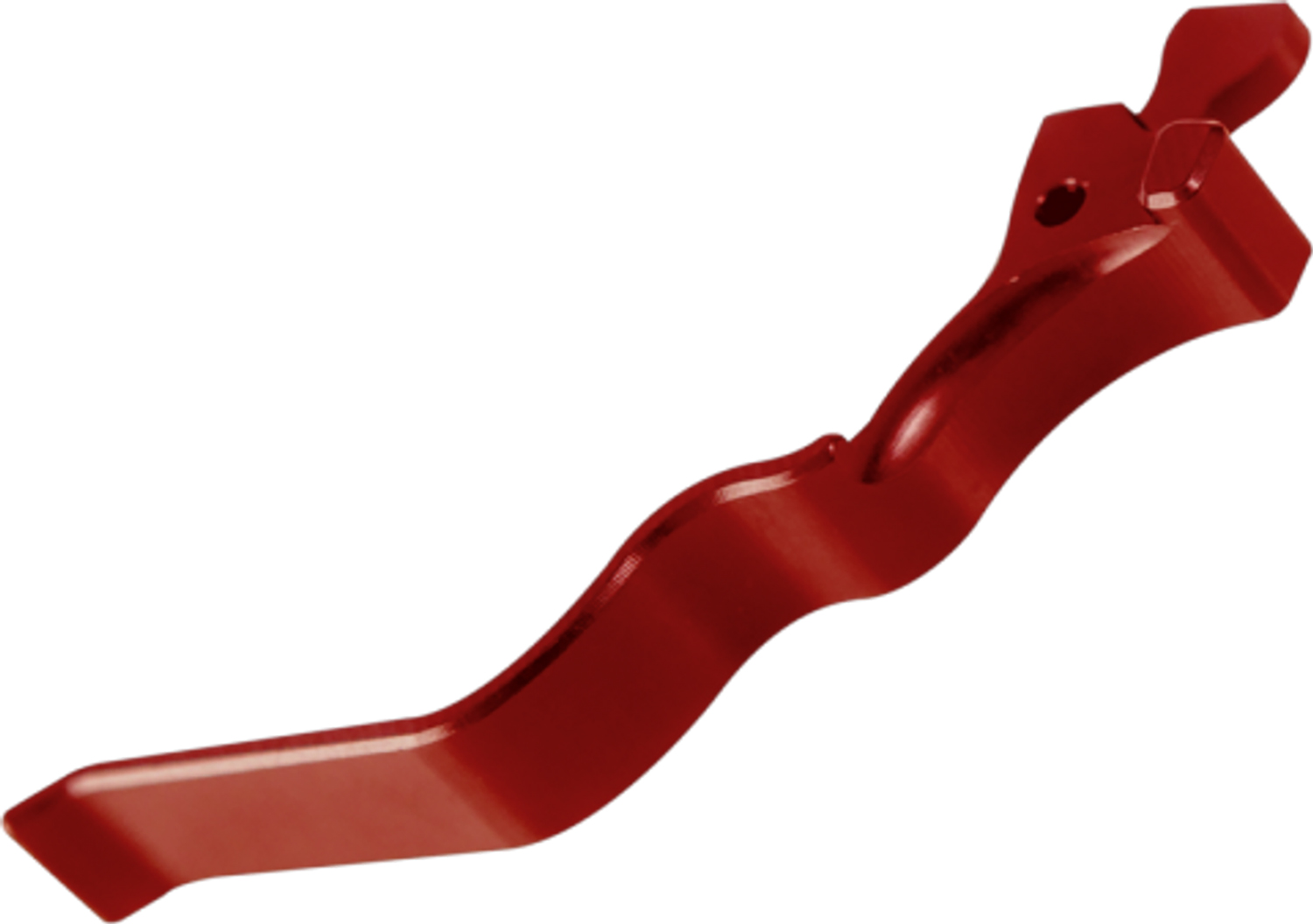 Red metal automotive suspension control arm
