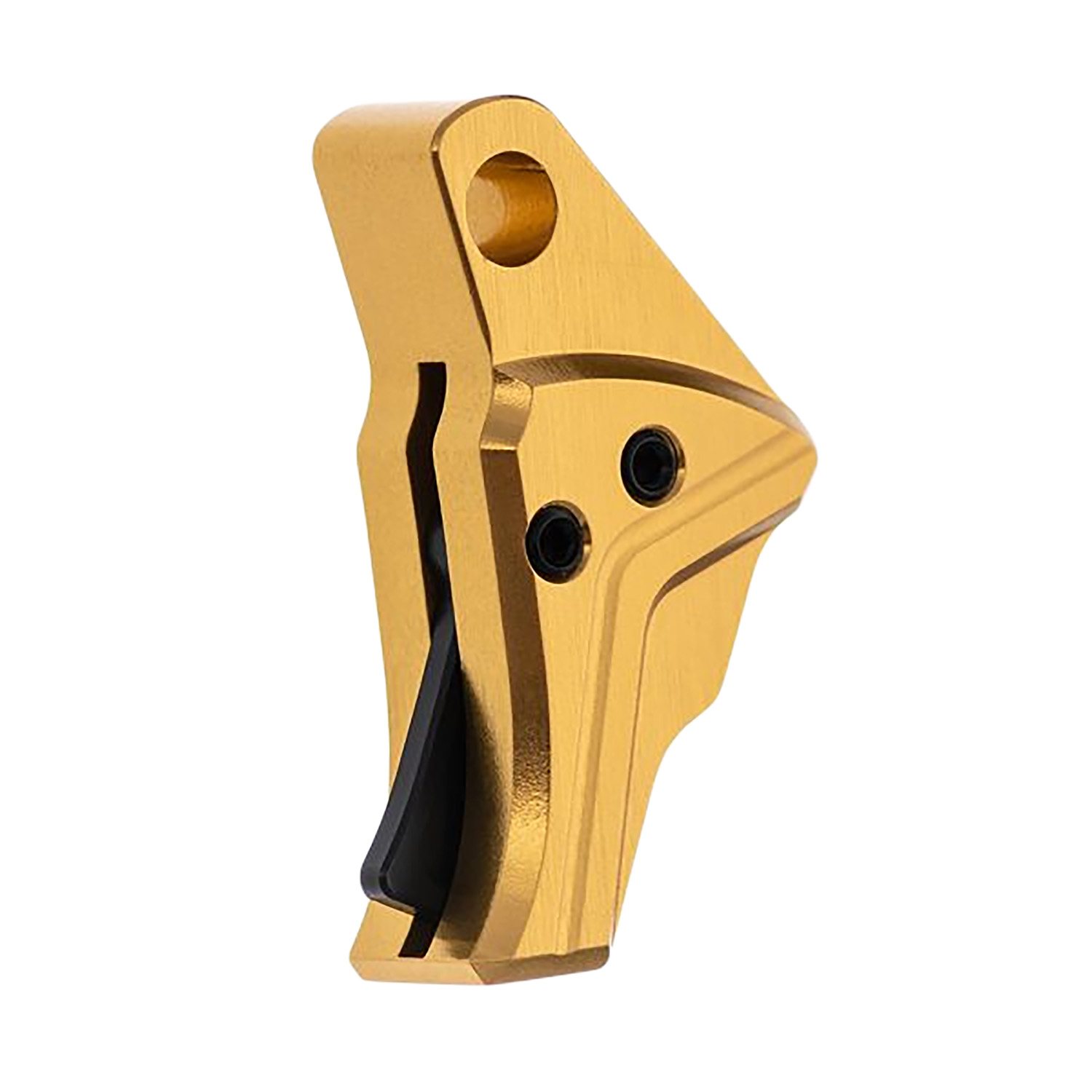 Gold anodized metal mechanical component with black insert