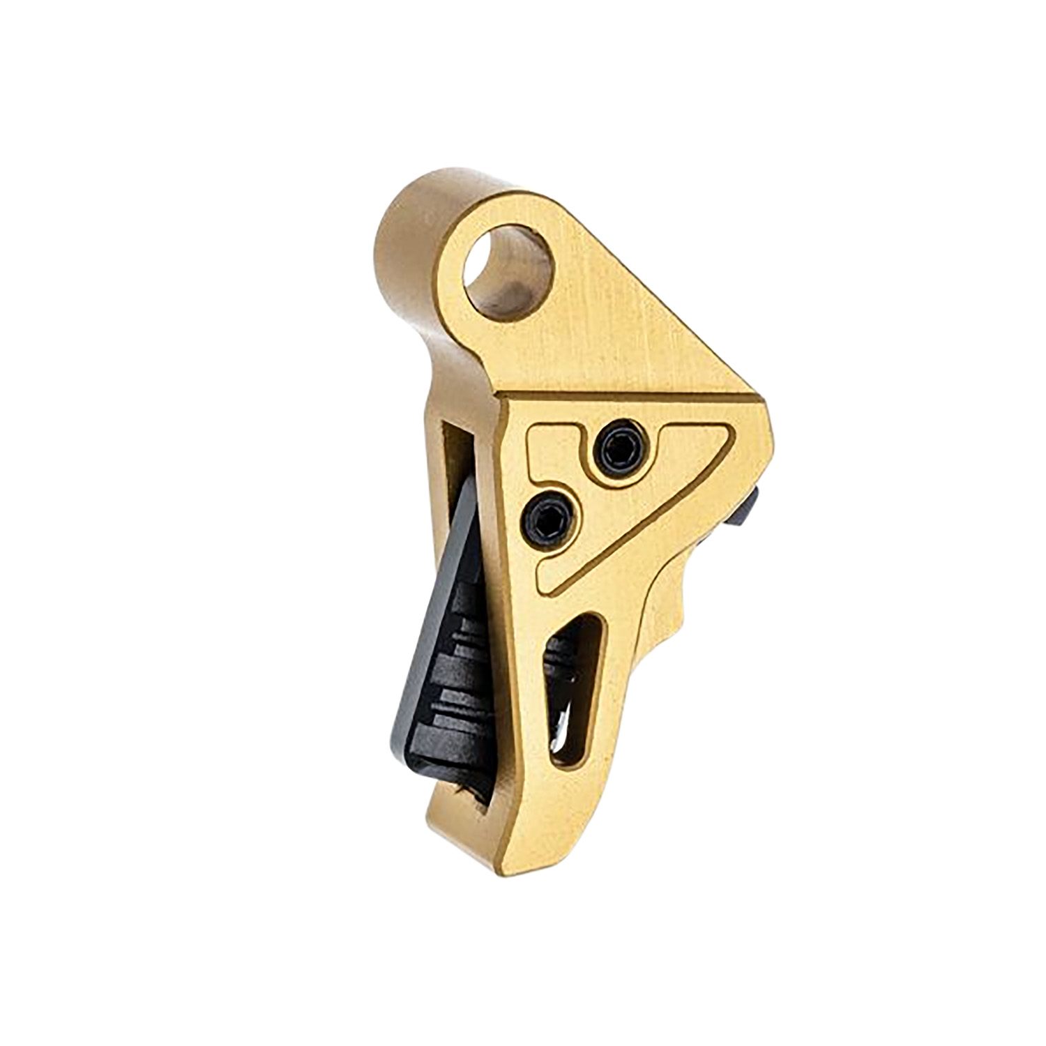 Gold anodized metal trigger assembly component