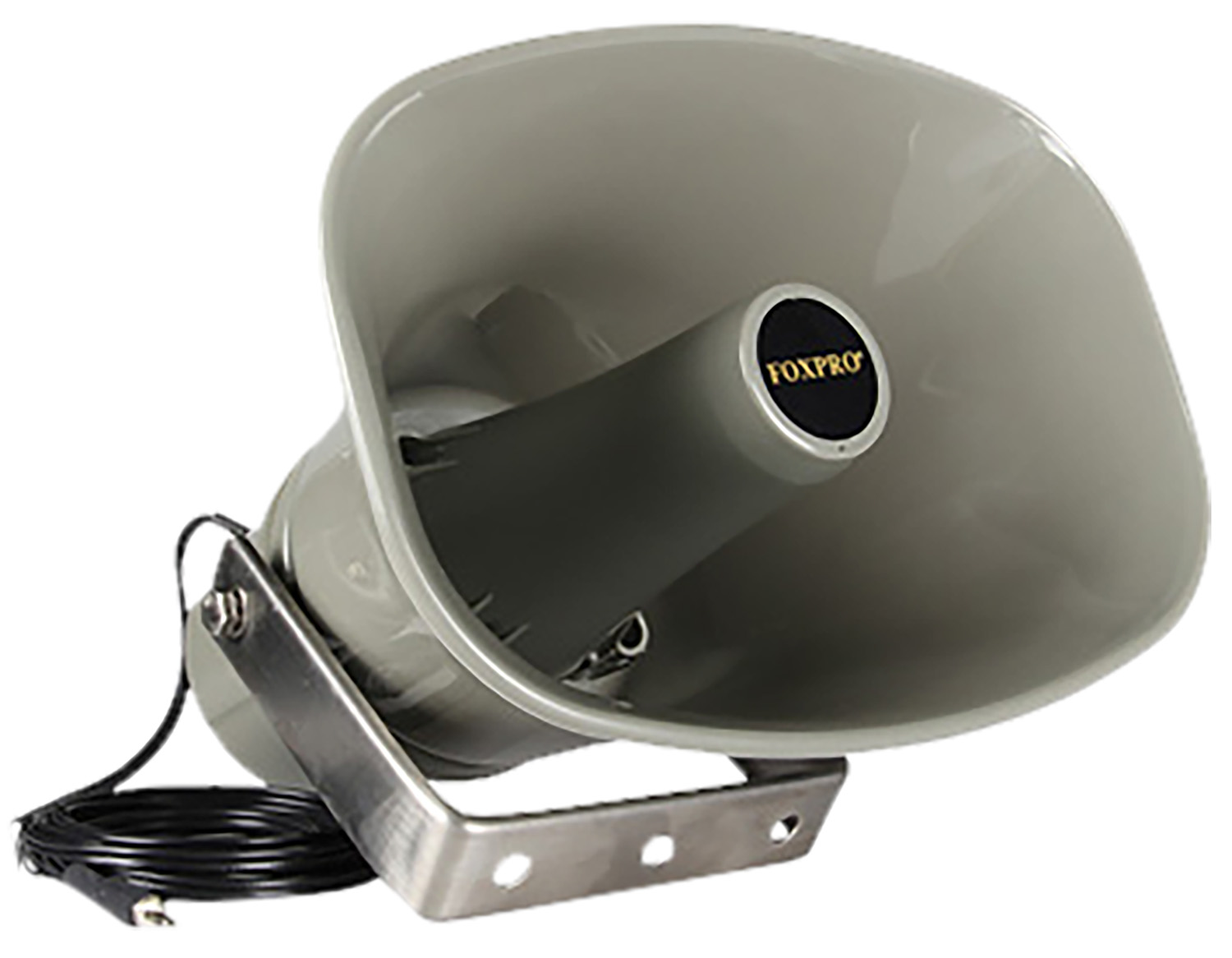Gray horn loudspeaker with mounting bracket