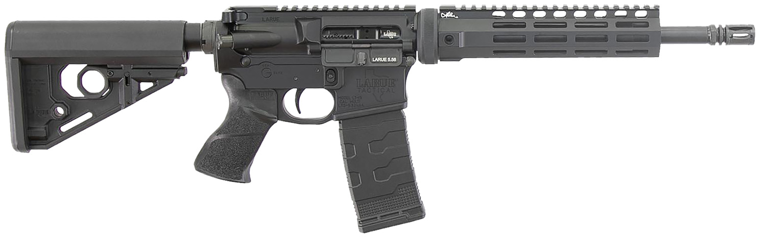 Black AR-style semi-automatic rifle on white background