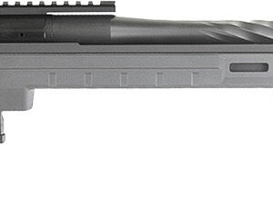 Modern bolt-action precision rifle on white background