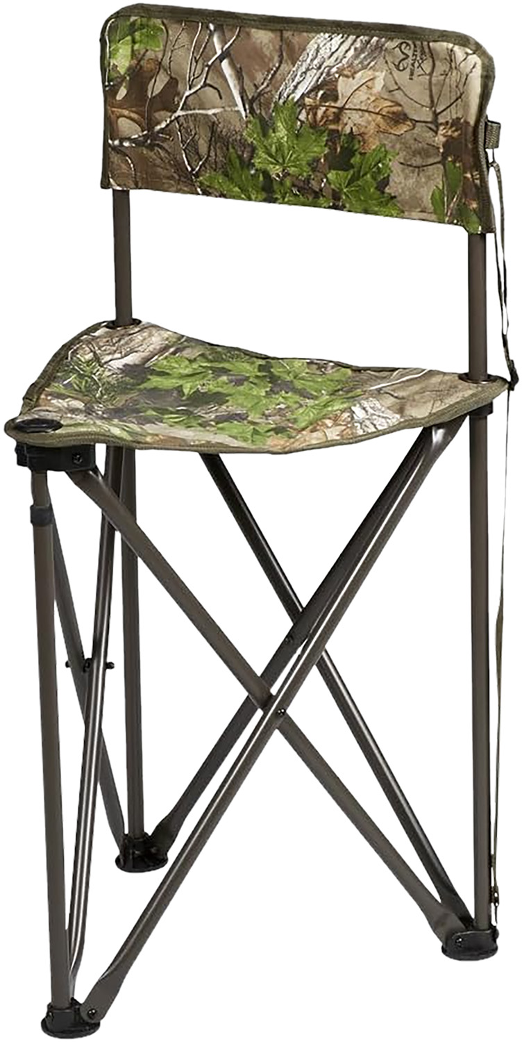 Camouflage folding hunting chair with metal frame