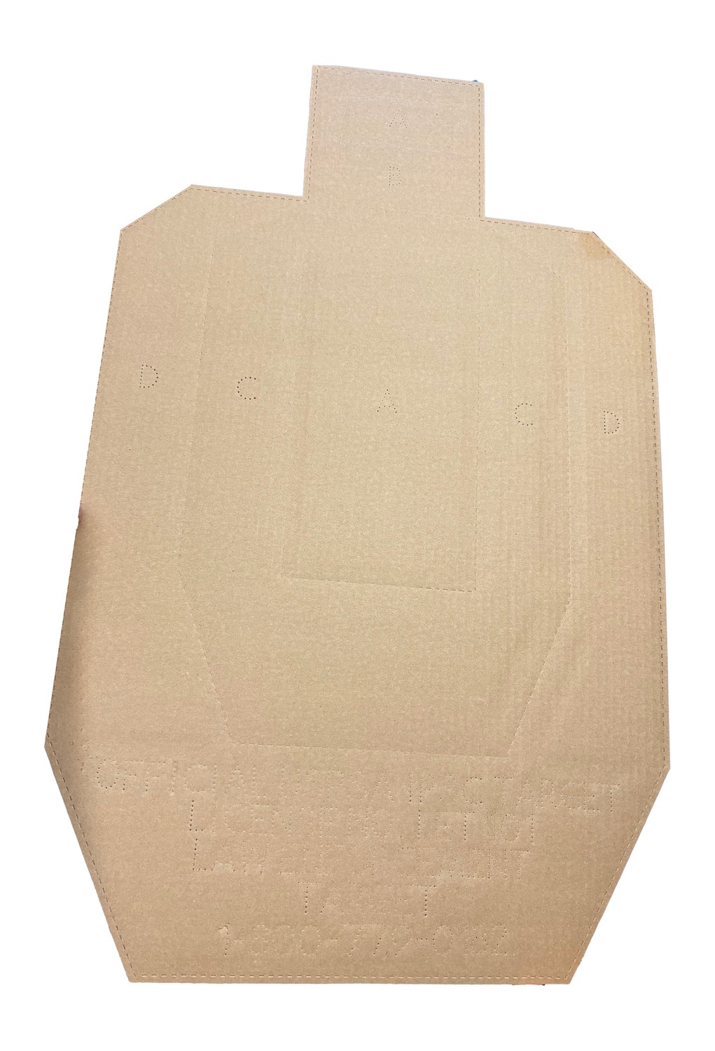 Flat cardboard packaging template with fold lines