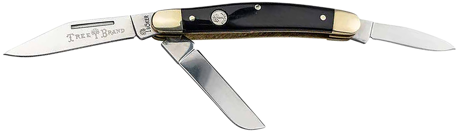 Two-blade folding pocket knife with black handle