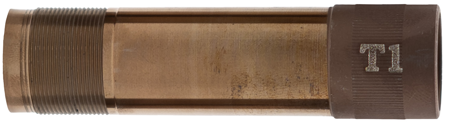 Brass threaded cylindrical tool labeled T1