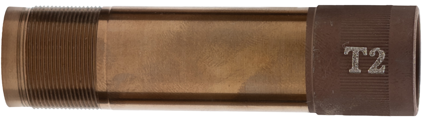 Brown threaded shotgun choke tube labeled T2