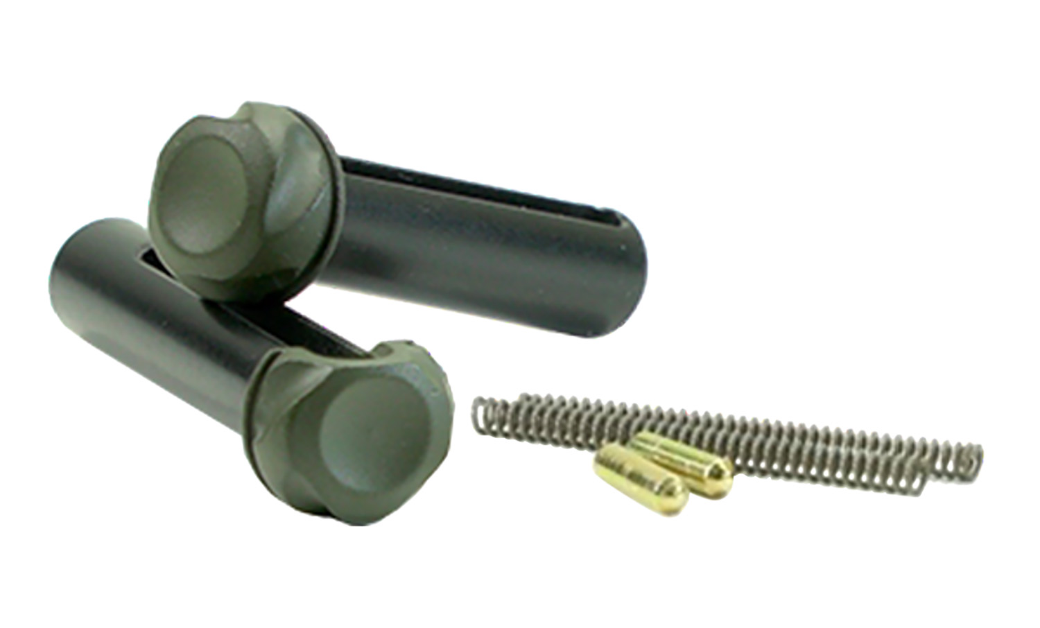 Small hardware components with spring and metal pins