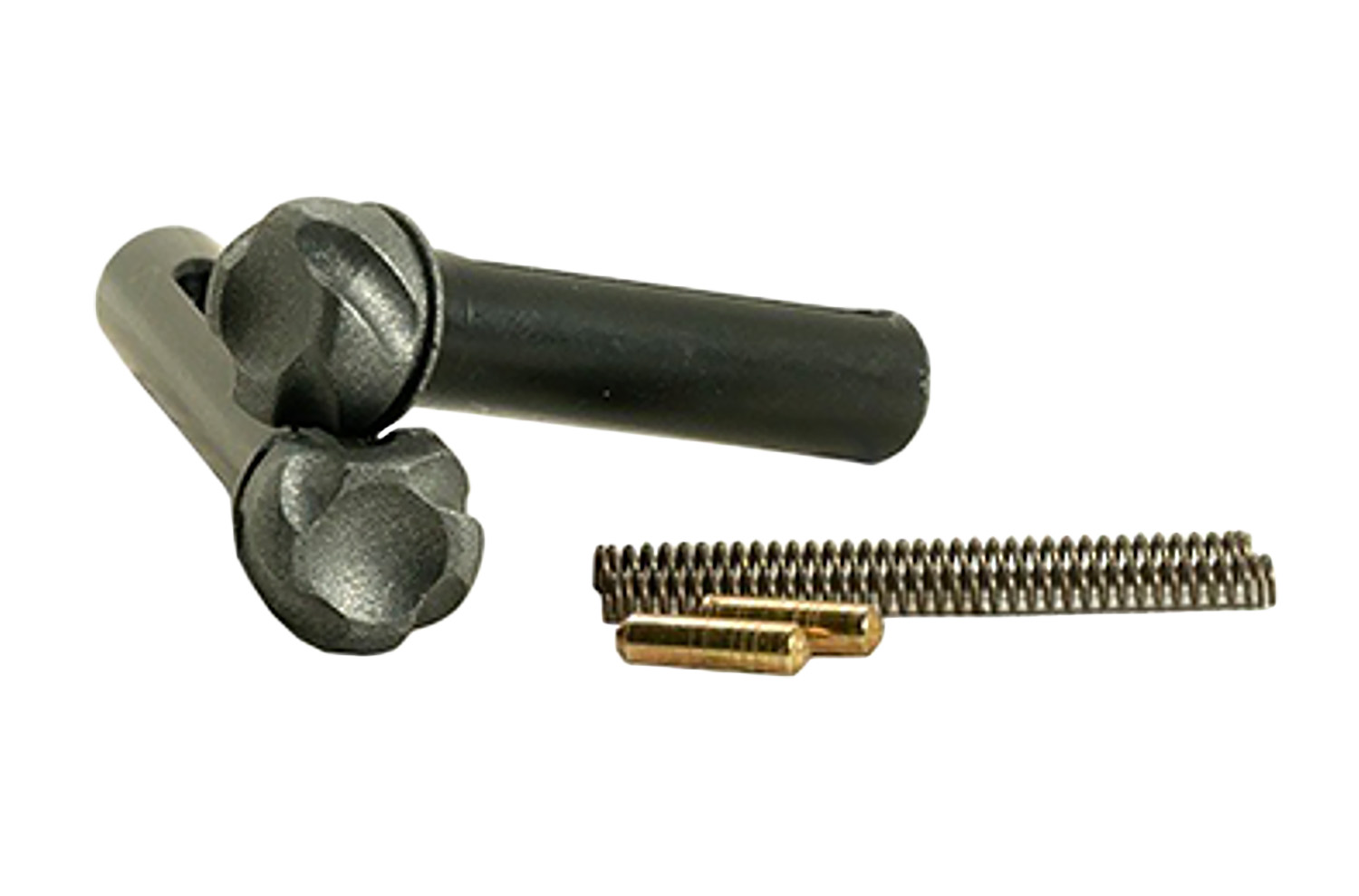 Metal firearm bolt components with spring and pins