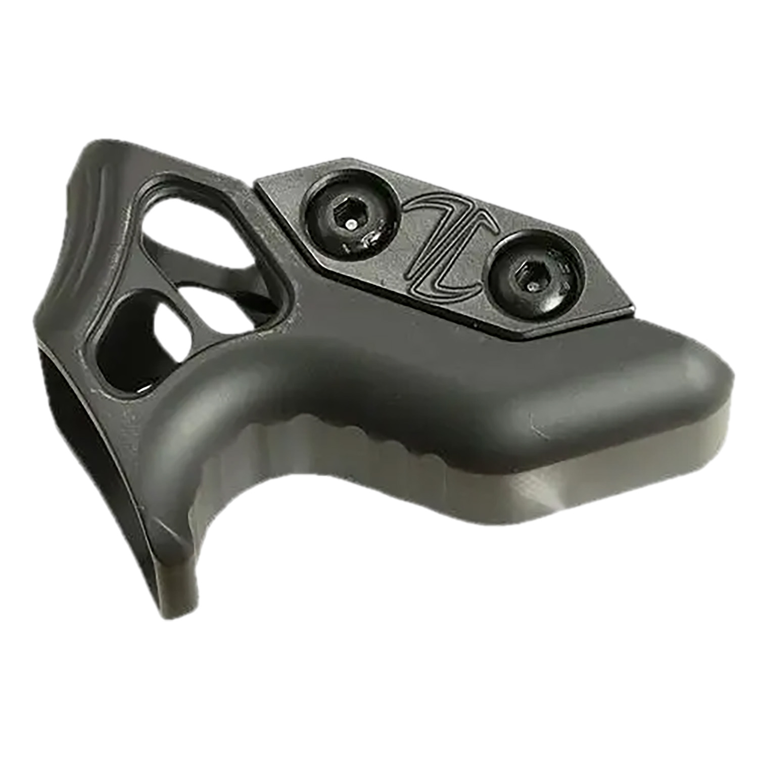 Black angled foregrip firearm accessory