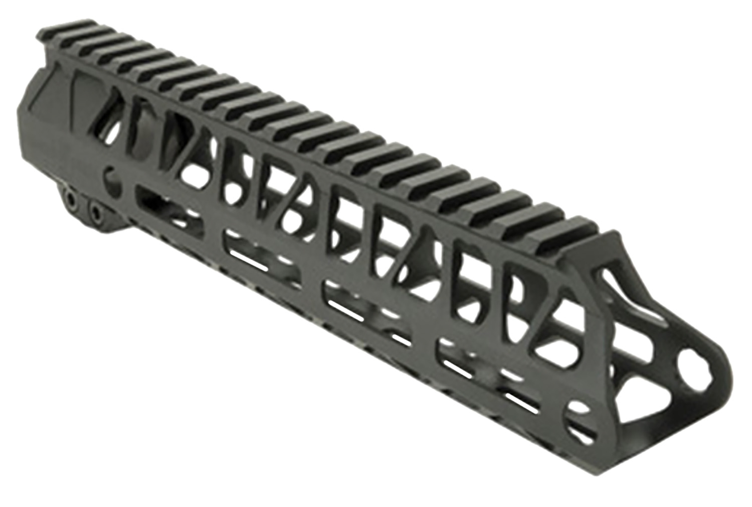 Black rifle handguard with top Picatinny rail