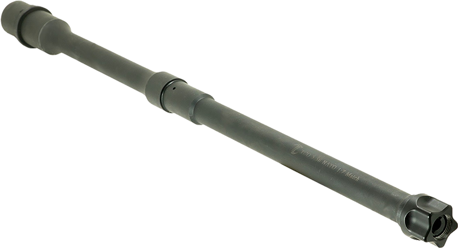 Rifle barrel with threaded muzzle end