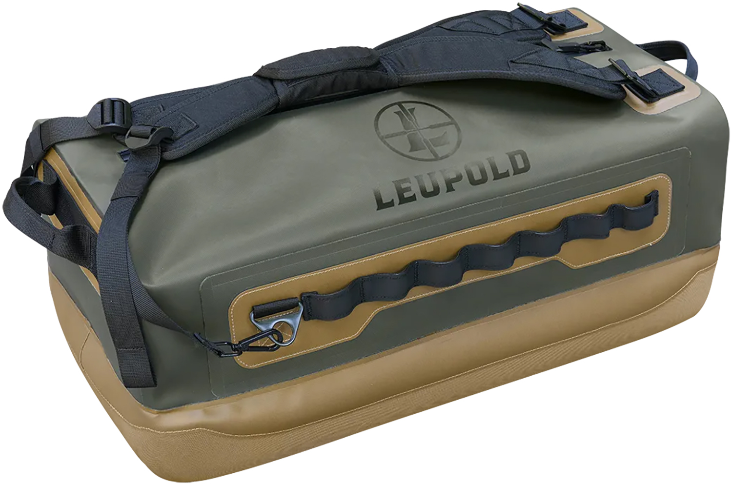 Leupold green and tan waterproof gear bag