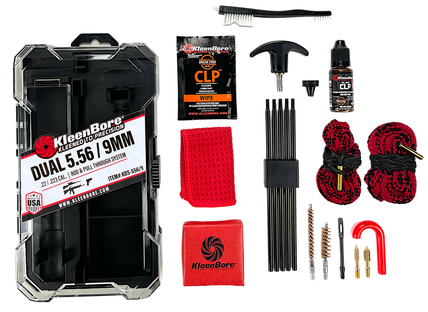KleenBore dual 5.56 and 9mm cleaning kit