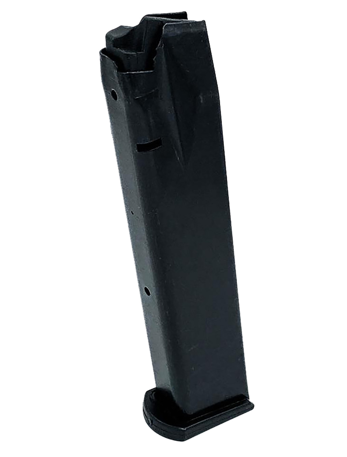 Black handgun magazine isolated on white background