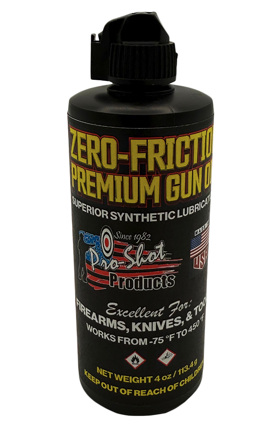 Bottle of Zero-Friction Premium Gun Oil
